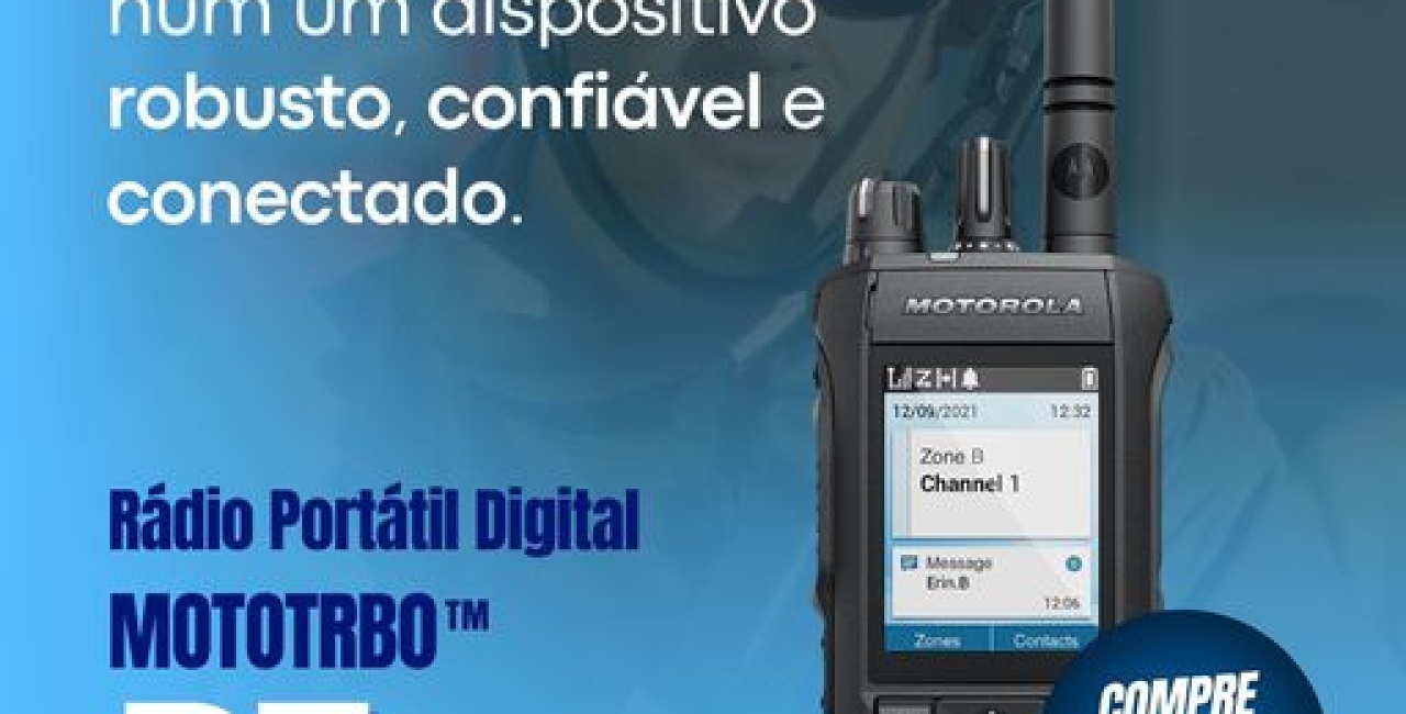 MOTOTRBO™ R7 é um rádio digital portátil bidirecional